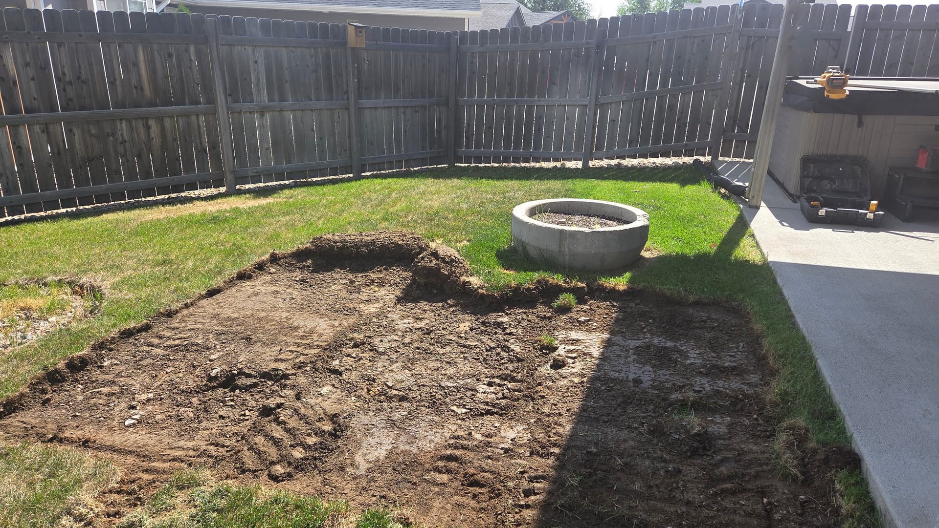 Backyard Concrete Patio Poured and Done in 2 Days image