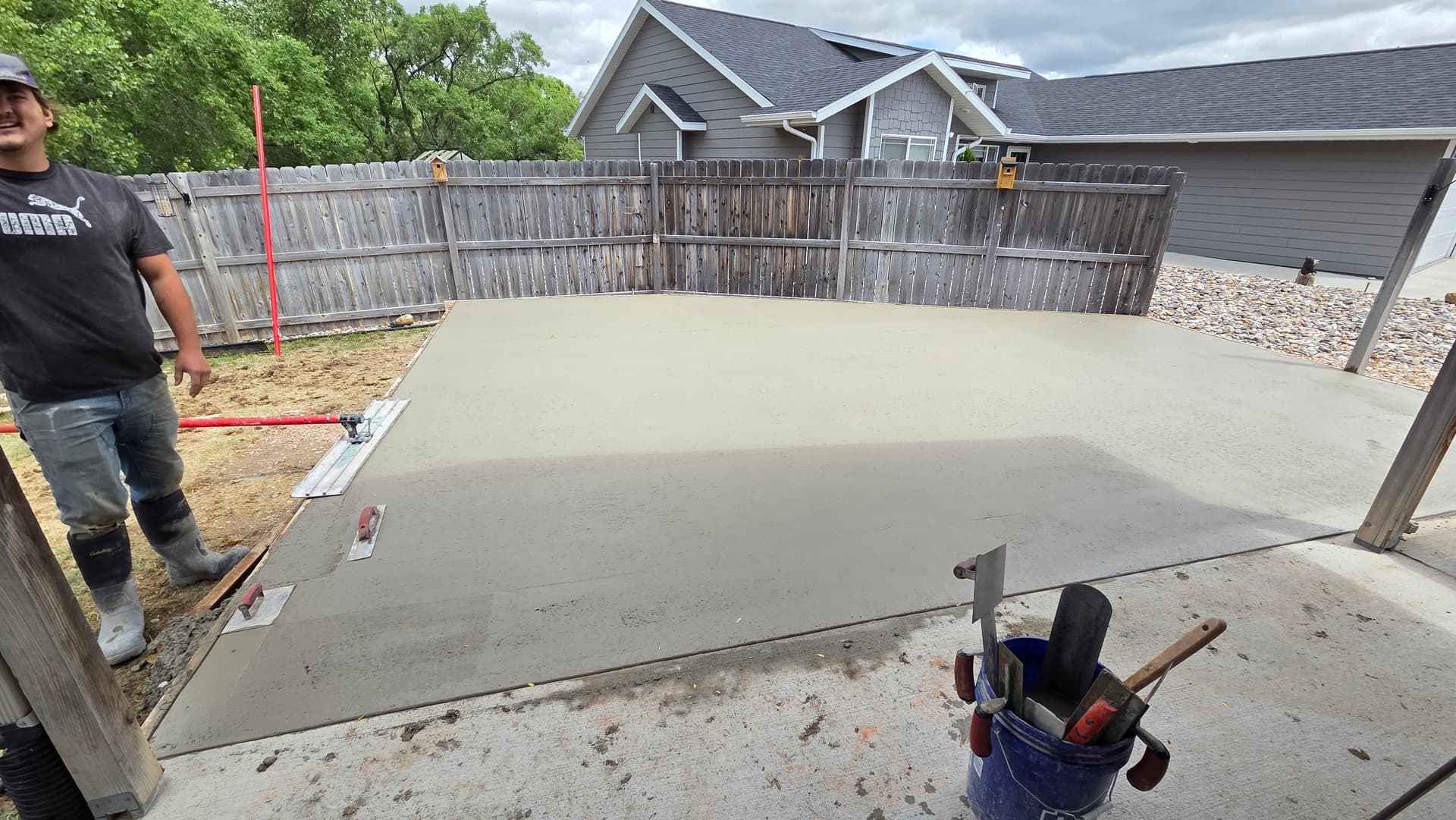 Gallery photos for Backyard Concrete Patio Poured and Done in 2 Days: Image #3
