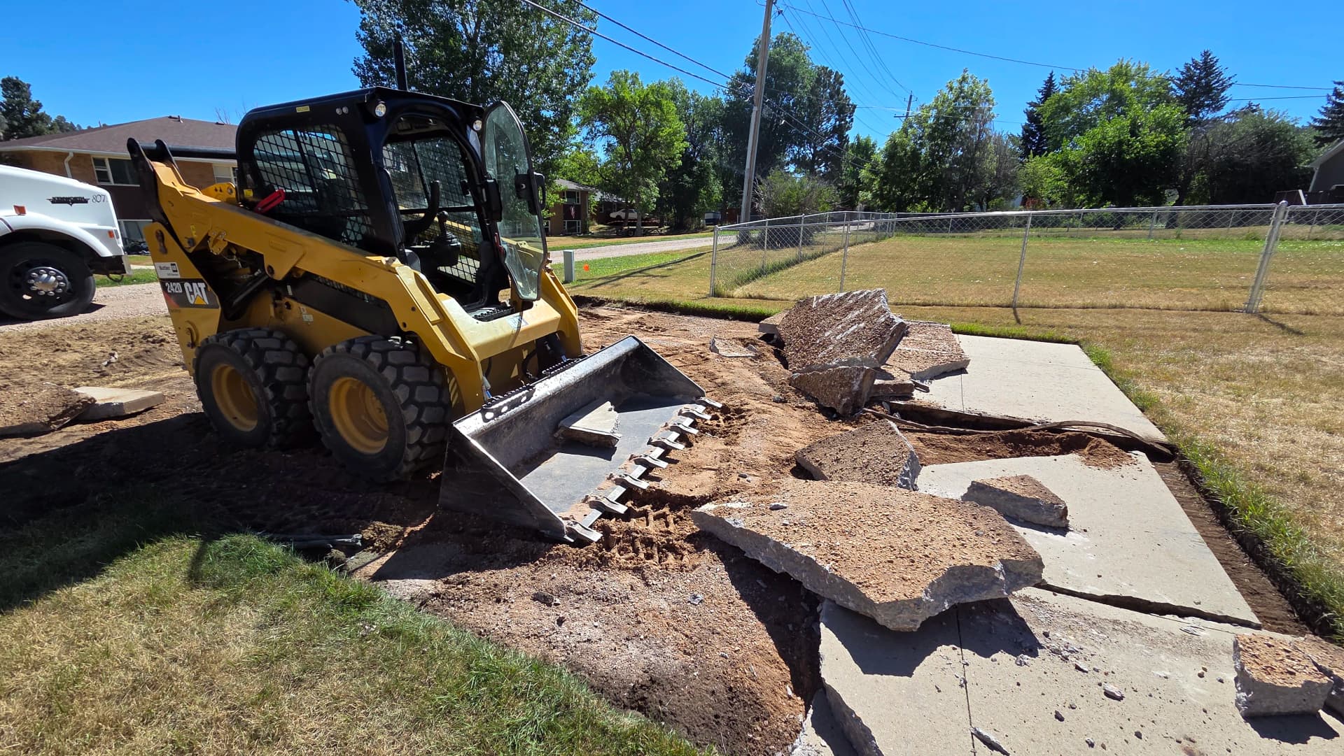 Gallery photos for Old Basketball Court Out, New Garage Slab Down in Sturgis: Image #1