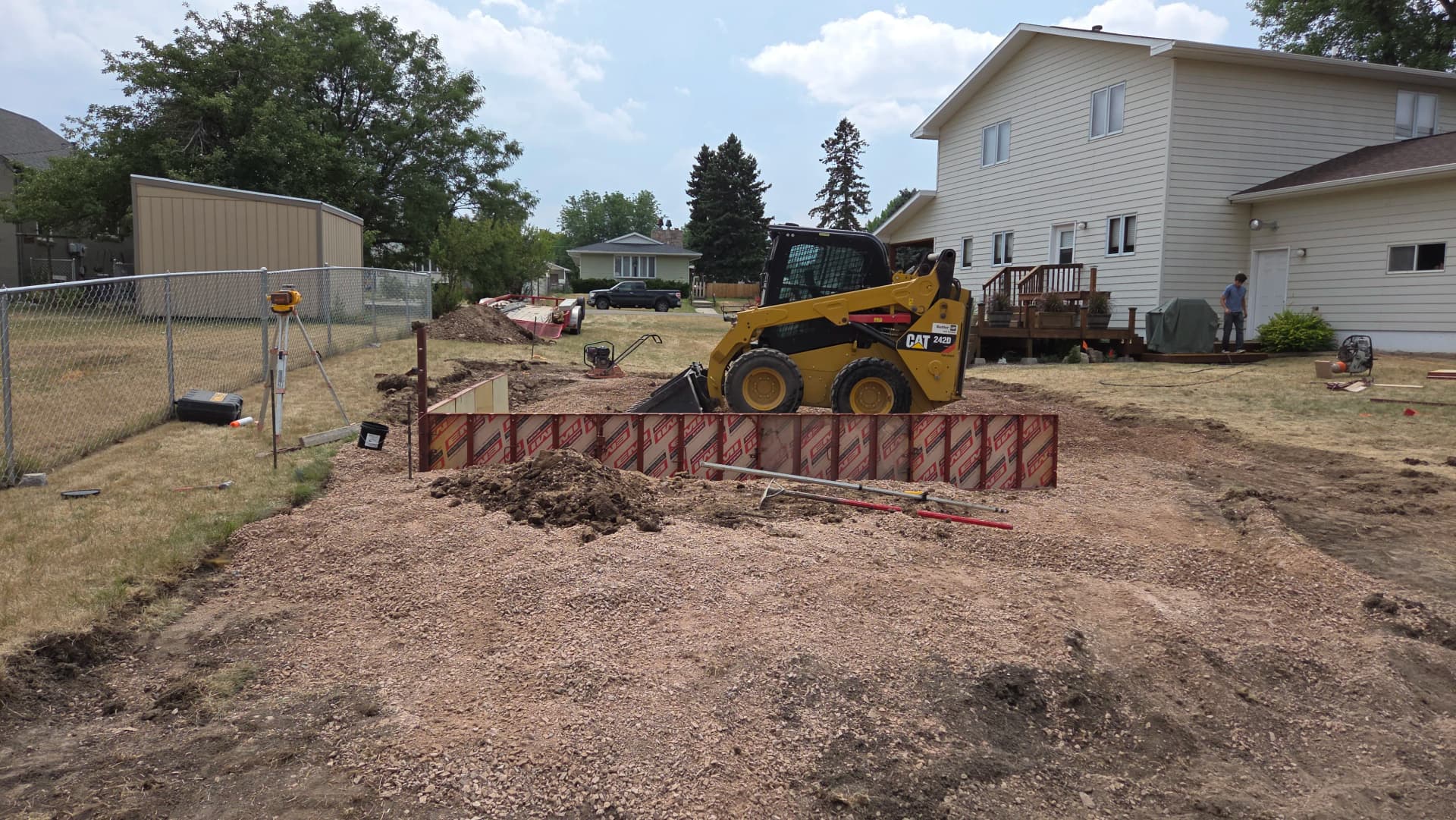Gallery photos for Old Basketball Court Out, New Garage Slab Down in Sturgis: Image #2